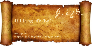 Jilling Ábel névjegykártya
