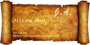Jilling Ábel névjegykártya